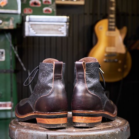 BHHB Lady Dome in Seidel Oxblood Double Shot Black Overdye & Embossed Veg Tan Panel