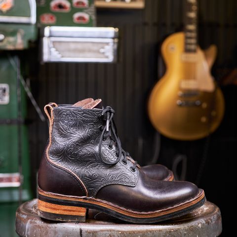 BHHB Lady Dome in Seidel Oxblood Double Shot Black Overdye & Embossed Veg Tan Panel