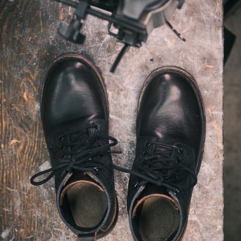BHHB Lady Dome in Seidel Oxblood Double Shot Black Overdye & Embossed Veg Tan Panel