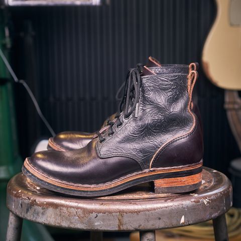 BHHB Lady Dome in Seidel Oxblood Double Shot Black Overdye & Embossed Veg Tan Panel