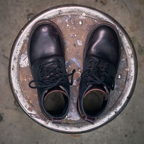 BHHB Lady Dome in Seidel Oxblood Double Shot Black Overdye & Embossed Veg Tan Panel