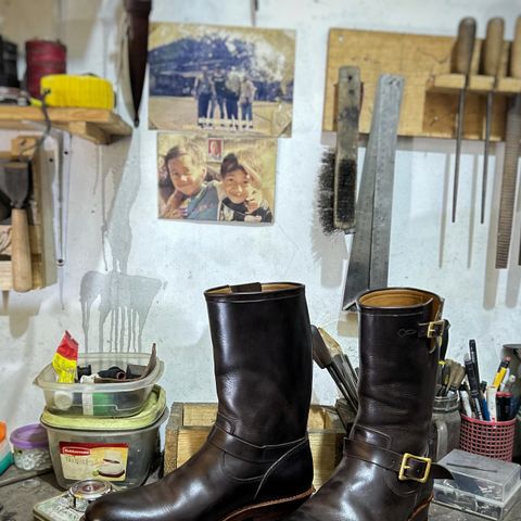 Junkard 10,5" Engineer Boots in Indonesian Dark Brown Pull Up