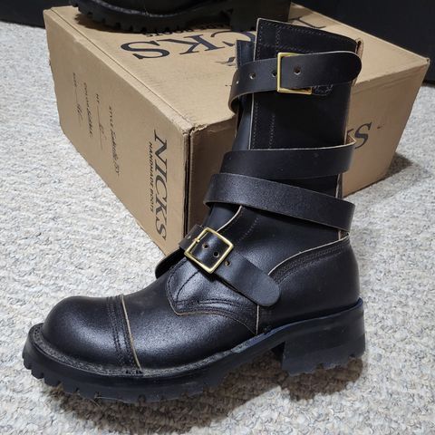 Nicks TankerPro in Horween Black Waxed Flesh