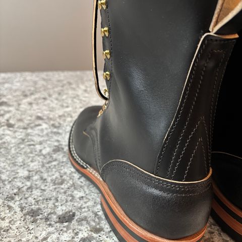 Nicks MTO in Horween Black Waxed Flesh & Horween Black Chromexcel