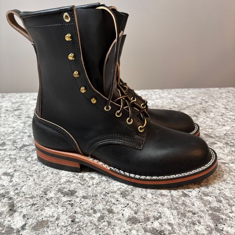 Nicks MTO in Horween Black Waxed Flesh & Horween Black Chromexcel