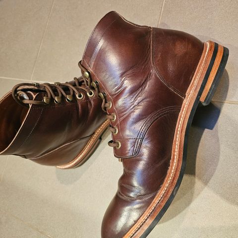 View photo of Grant Stone Diesel Boot in Horween Brown Chromexcel