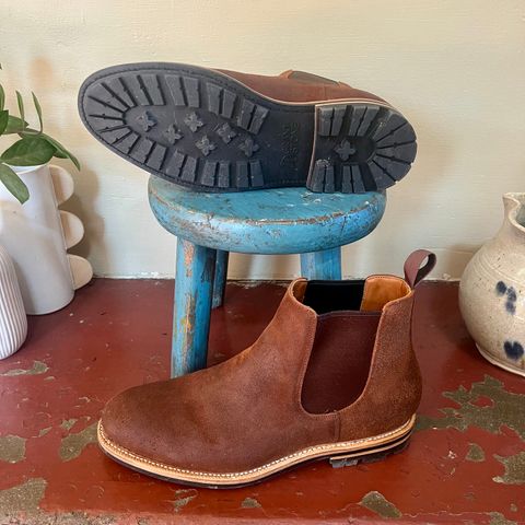 Grant Stone Chelsea Boot in C.F. Stead Dark Oak Roughout