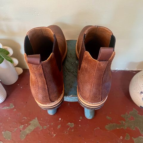 Grant Stone Chelsea Boot in C.F. Stead Dark Oak Roughout