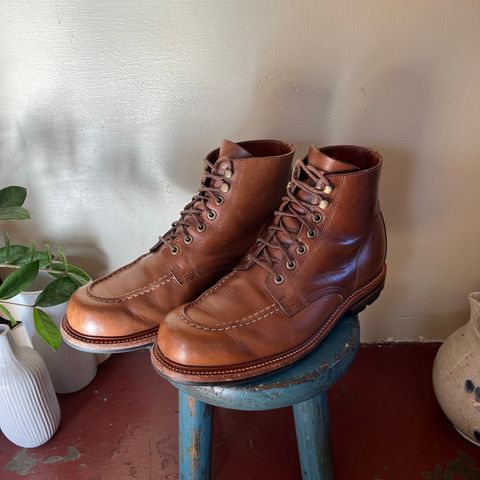 Grant Stone Brass Boot in Horween Dune Chromexcel