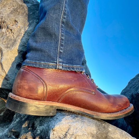 Oak Street Bootmakers Trench Boot in Seidel Light Brown Mustang