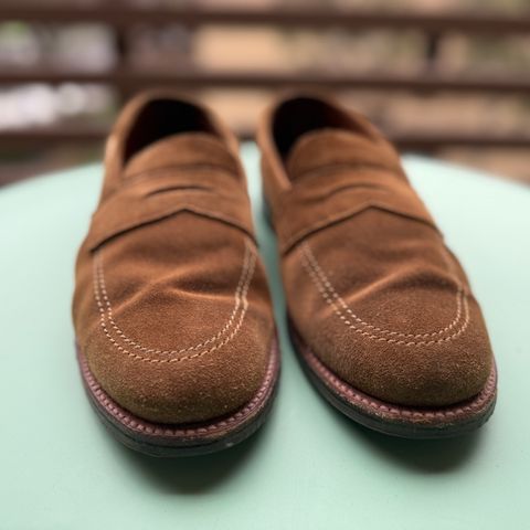 Alden Leisure Handsewn Penny Loafer in Snuff Suede