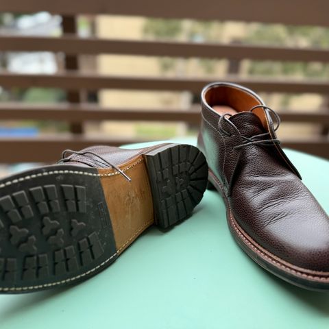 Alden 2-Eyelet Chukka in Dark Brown Softy Grain Calf