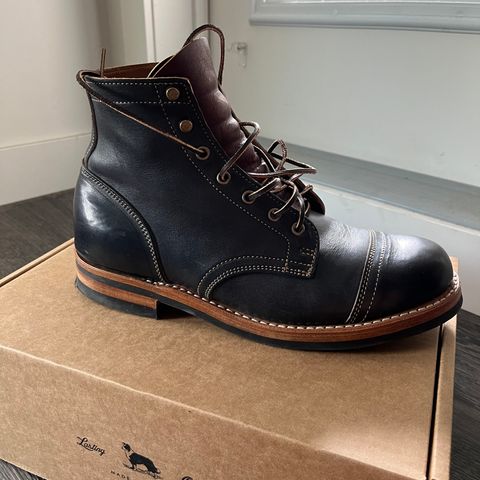 Truman Service Boot in Navy Horse Rump