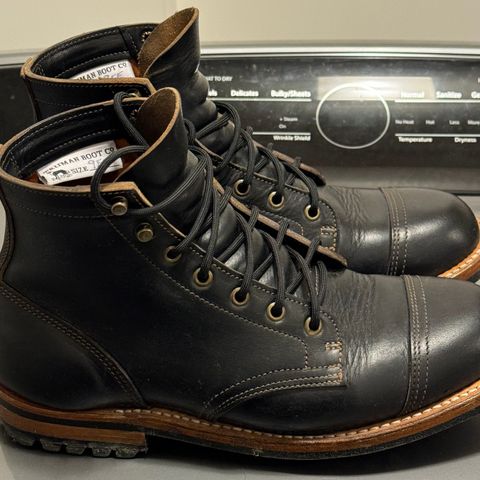 Truman Cap Toe Boot in Black Teacore