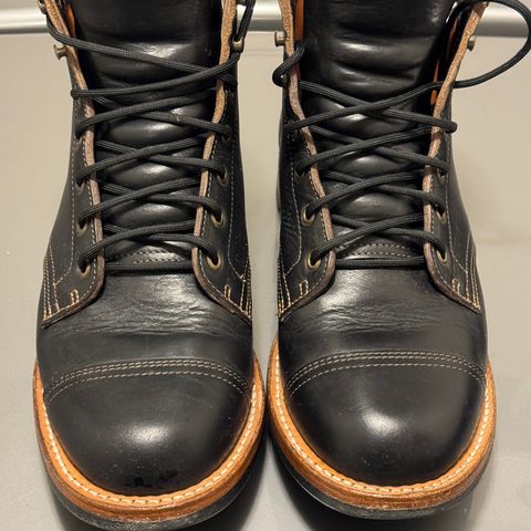 Truman Cap Toe Boot in Black Teacore