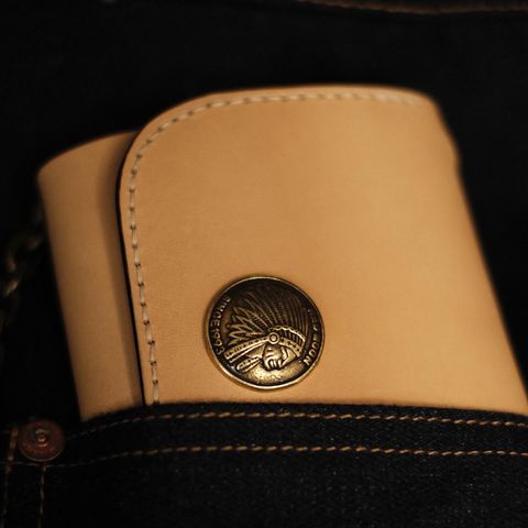 View photo of Cashew Craft Trifold Pocket Wallet in Buttero Natural Color