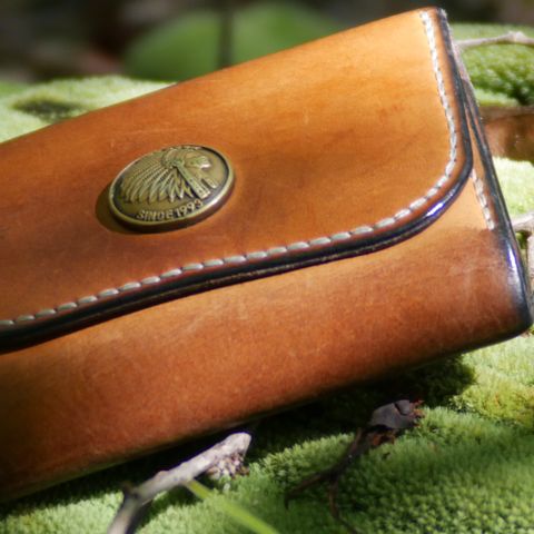 View photo of Cashew Craft Trifold Pocket Wallet in Buttero Natural Color