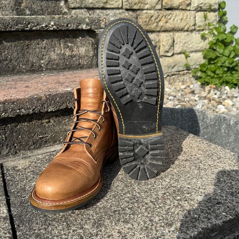 Truman Plain Toe Boot in Horween Natural Cypress