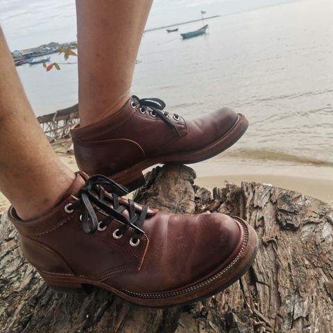Quan Shoemaker Custom Model in Maryam Burgandy TPR