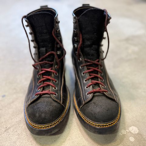 Jakkrabbits 7-Inch Tamarin Boots in Shinki Black Teacore Horsebutt