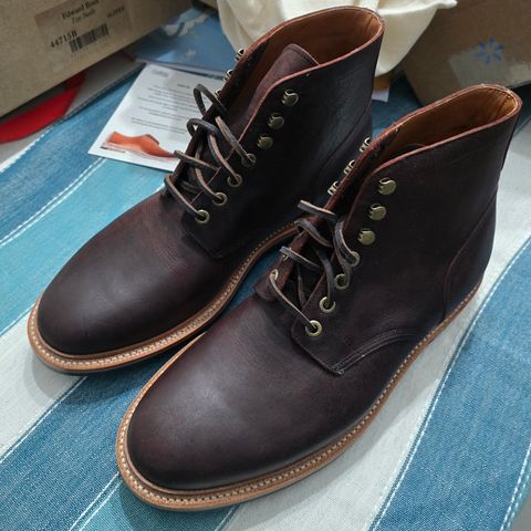 Grant Stone Diesel Boot in C.F. Stead Dark Burgundy Classic Kudu