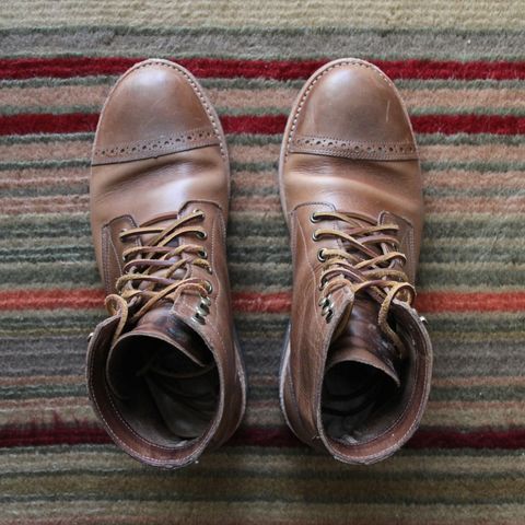 Oak Street Bootmakers Cap-Toe Trench Boot in Horween Natural Chromexcel