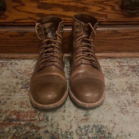Oak Street Bootmakers Cap-Toe Trench Boot in Horween Natural Chromexcel