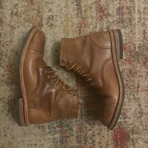 Oak Street Bootmakers Cap-Toe Trench Boot in Horween Natural Chromexcel