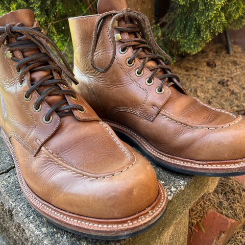 Grant Stone Brass Boot in Horween Natural Chromexcel