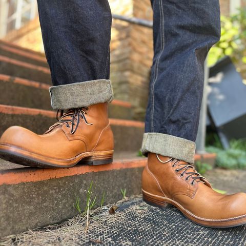 Viberg Service Boot in Horween Natural Wooly Chromexcel