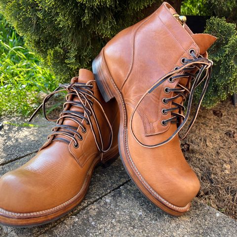 Viberg Service Boot in Horween Natural Wooly Chromexcel