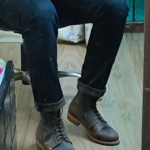 Craft & Glory 1943 Service Boots in Full Grain Waxed Water Buffalo
