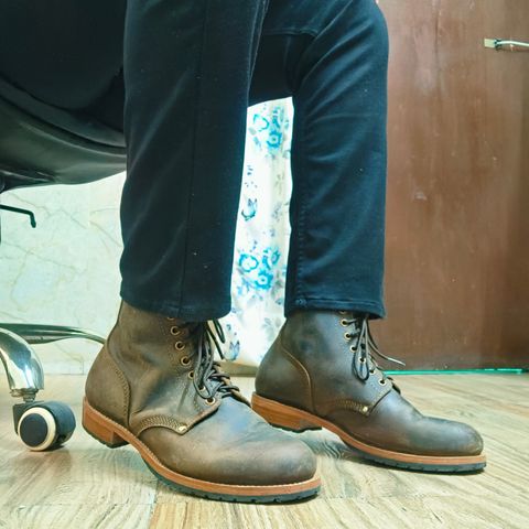 Craft & Glory 1943 Service Boots in Full Grain Waxed Water Buffalo