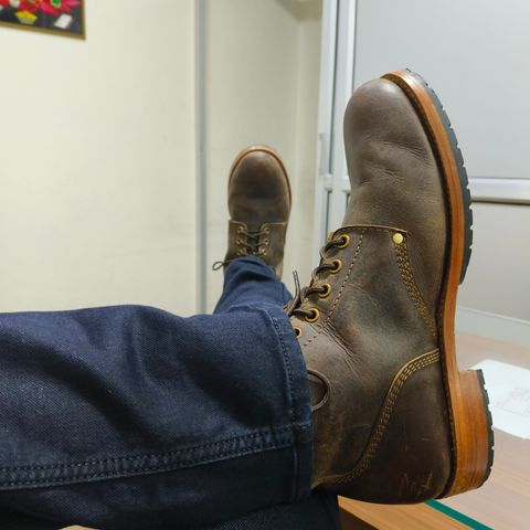 Craft & Glory 1943 Service Boots in Full Grain Waxed Water Buffalo
