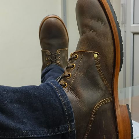 Craft & Glory 1943 Service Boots in Full Grain Waxed Water Buffalo