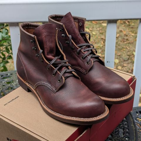 Red Wing Blacksmith in S.B. Foot Briar Oil Slick