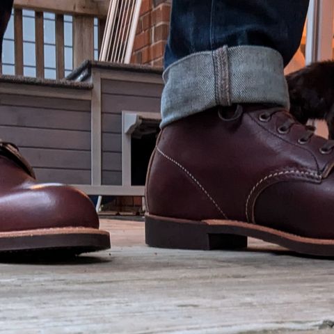 Red Wing Blacksmith in S.B. Foot Briar Oil Slick