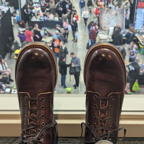 Red Wing Blacksmith in S.B. Foot Briar Oil Slick
