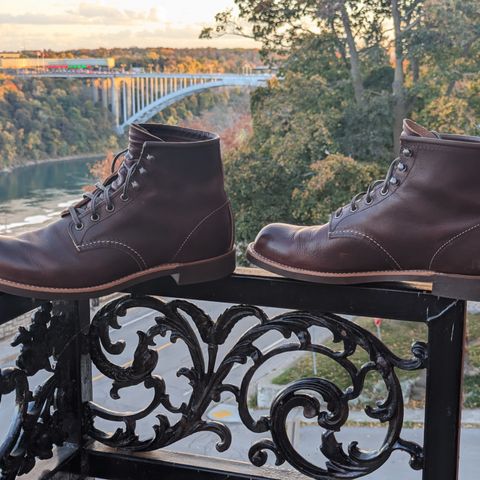 Red Wing Blacksmith in S.B. Foot Briar Oil Slick
