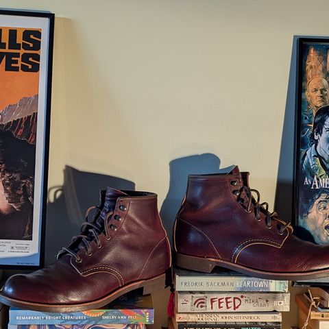 Red Wing Blacksmith in S.B. Foot Briar Oil Slick
