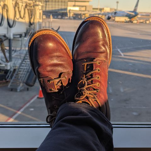 Red Wing Blacksmith in S.B. Foot Briar Oil Slick