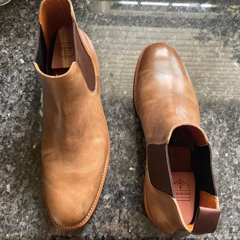 Grant Stone Chelsea Boot in Horween Dune Chromexcel