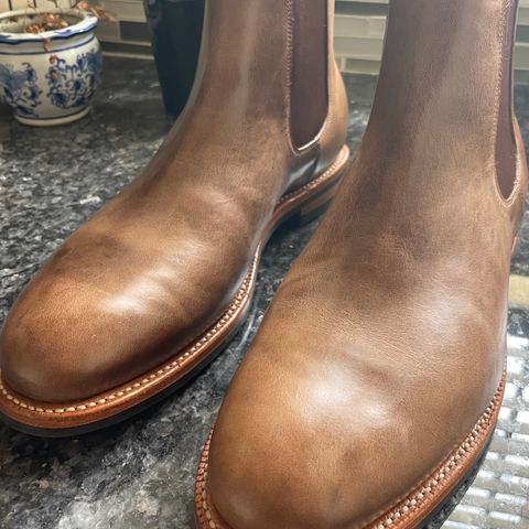 Grant Stone Chelsea Boot in Horween Dune Chromexcel