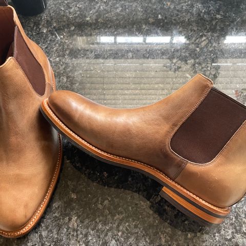 Grant Stone Chelsea Boot in Horween Dune Chromexcel