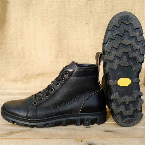 GORAL x Rose Anvil Muggs in Horween Black Chromexcel & Shearling