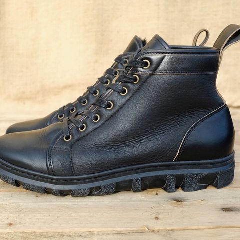 GORAL x Rose Anvil Muggs in Horween Black Chromexcel & Shearling