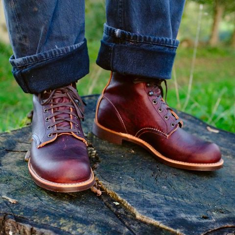 Red Wing Blacksmith in S.B. Foot Briar Oil Slick