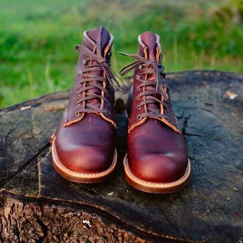 Red Wing Blacksmith in S.B. Foot Briar Oil Slick