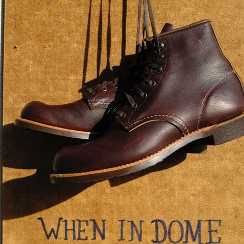 Red Wing Blacksmith in S.B. Foot Briar Oil Slick