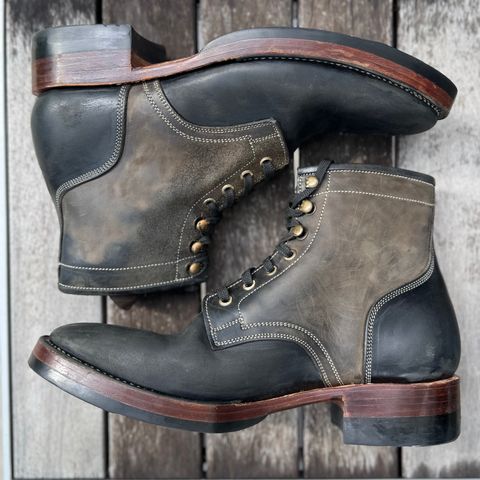 Prof Barnets Nelson Boots in Conceria Cloe Black Horsebutt
